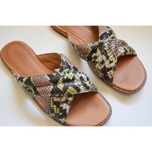 Madewell Skylar Slide Sandal in Snake Embossed Size 8